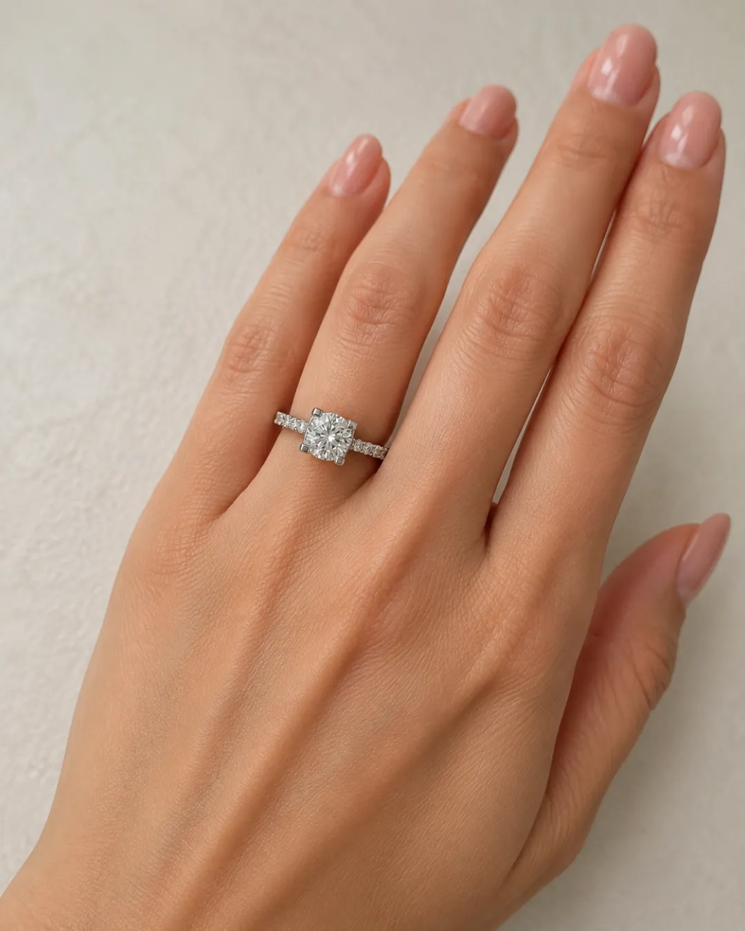 Solitario Reno Preziosi in oro bianco con diamante da 1,00 carati — vista 5