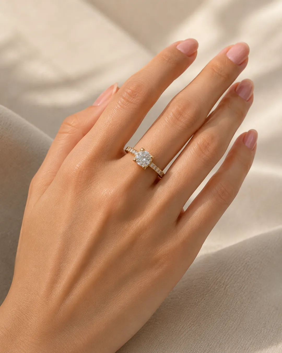 Solitario Reno Preziosi in oro giallo 18kt con diamante da 0,50 carati — vista 6