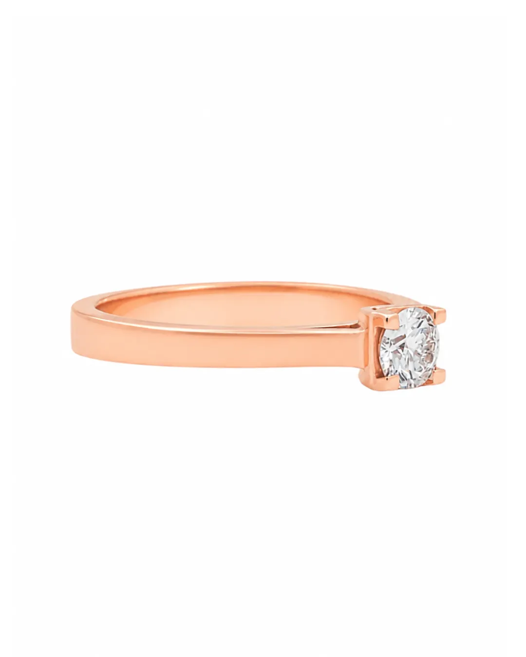 Solitario Reno Preziosi in oro rosa 18kt con diamante da 0,25 carati — vista 2