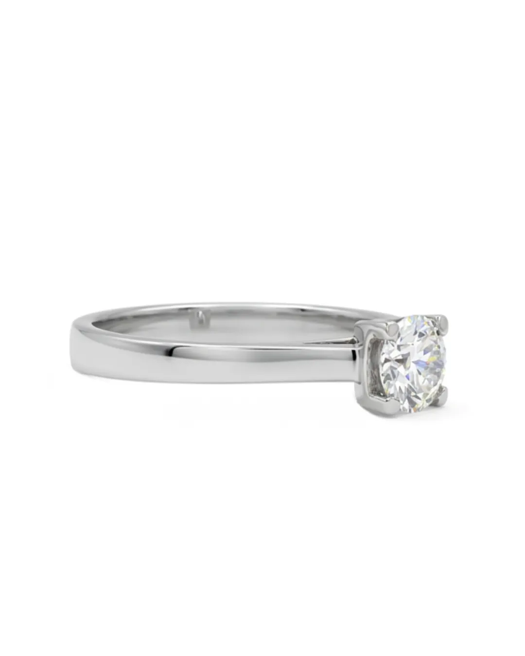 Solitario Reno Preziosi in oro bianco 18kt con diamante da 0,50 carati — vista 2