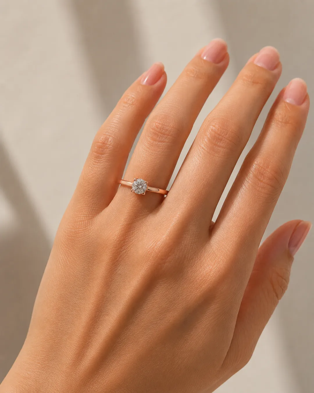 Solitario Reno Preziosi in oro rosa 18kt con diamante da 0,25 carati — vista 5