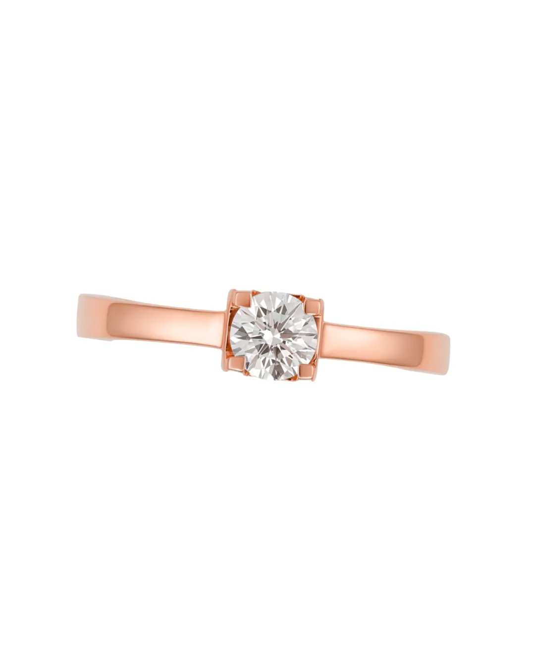 Solitario Reno Preziosi in oro rosa 18kt con diamante da 0,25 carati — vista 3