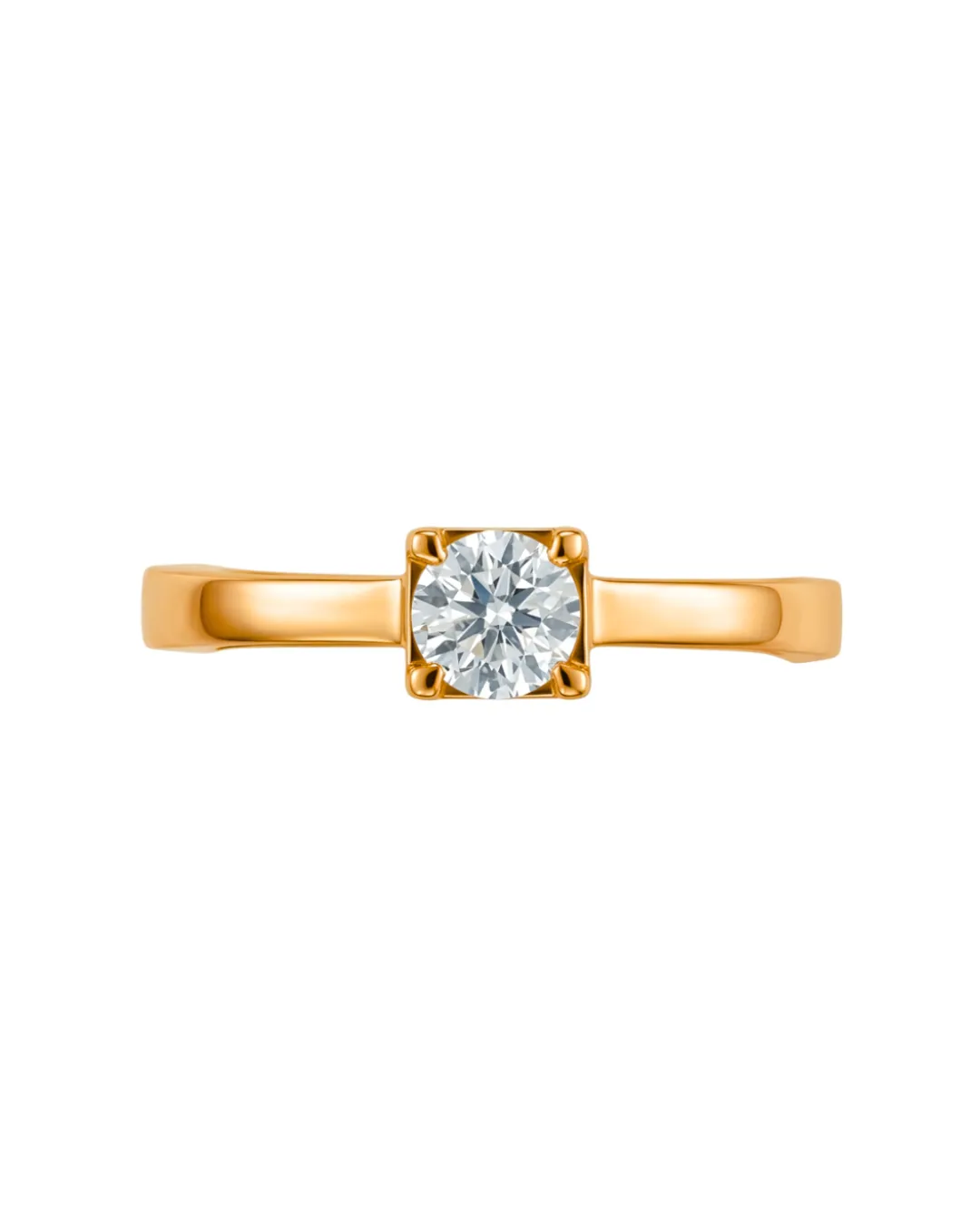 Solitario Reno Preziosi in oro bianco 18kt con diamante da 0,31 carati — vista 3