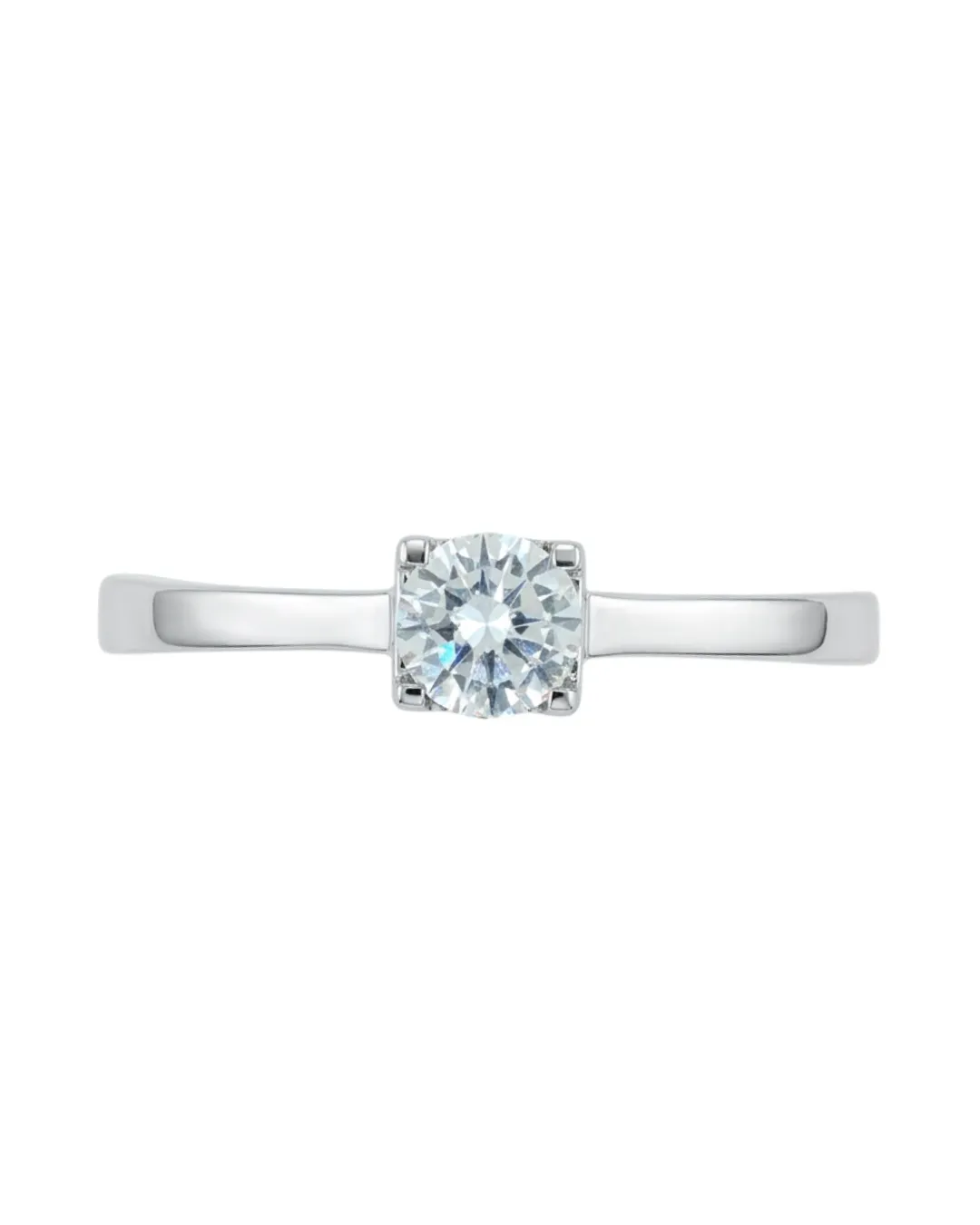 Solitario Reno Preziosi in oro bianco 18kt con diamante da 0,50 carati — vista 3