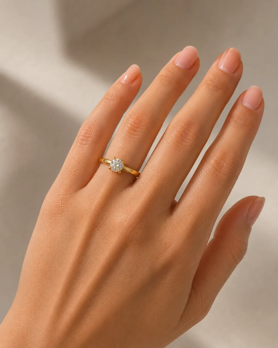 Solitario Reno Preziosi in oro bianco 18kt con diamante da 0,31 carati — vista 5