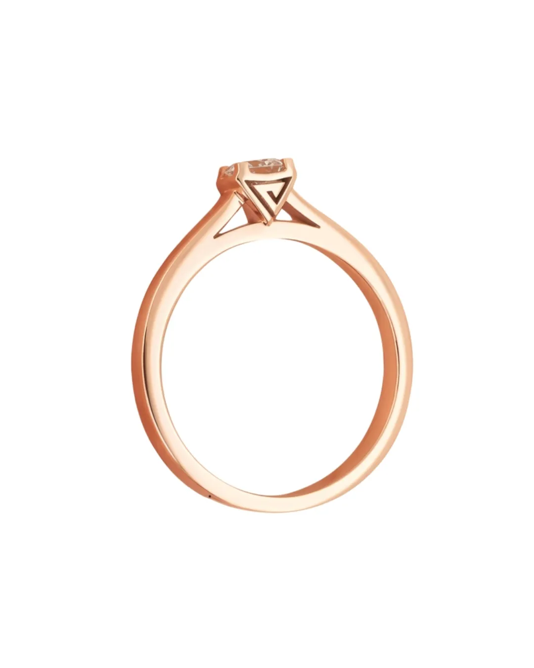 Solitario Reno Preziosi in oro rosa 18kt con diamante da 0,25 carati — vista 4