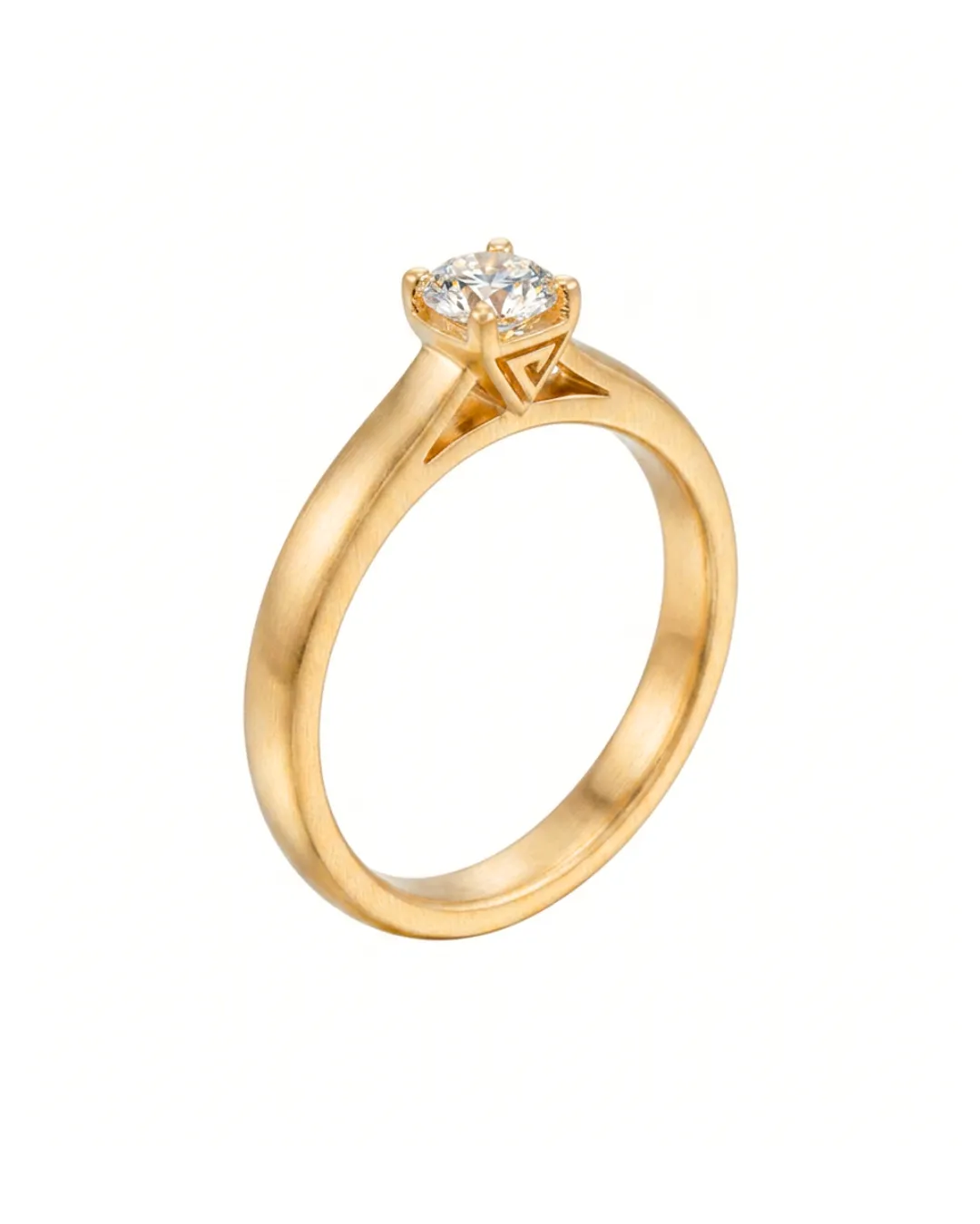 Solitario Reno Preziosi in oro bianco 18kt con diamante da 0,31 carati — vista 4