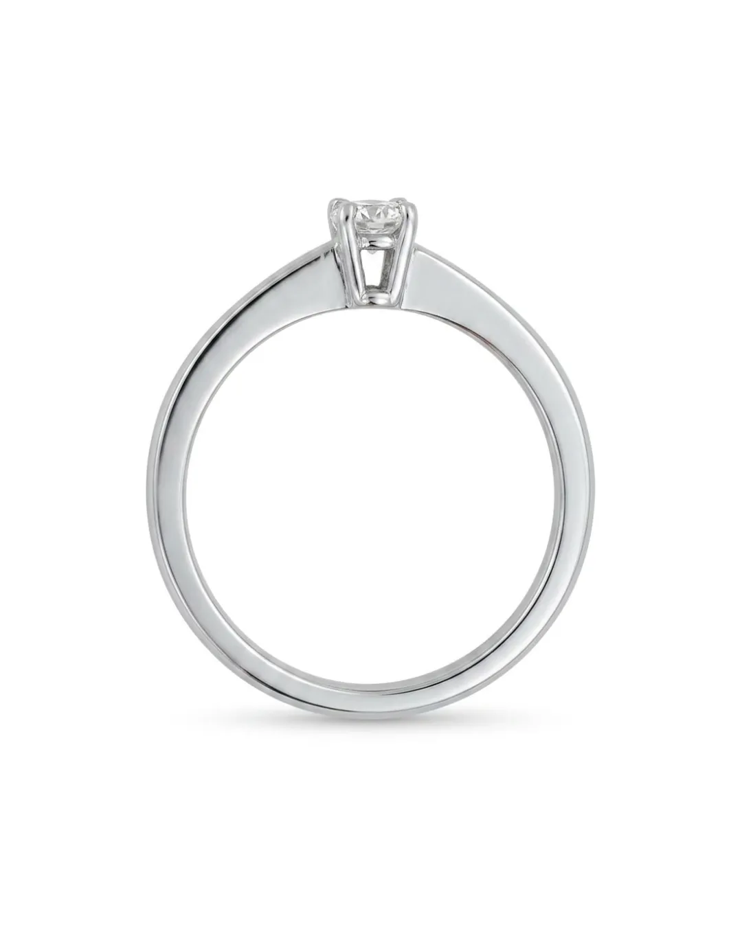 Solitario in oro bianco 18kt con diamante da 0,20 carati — vista 4
