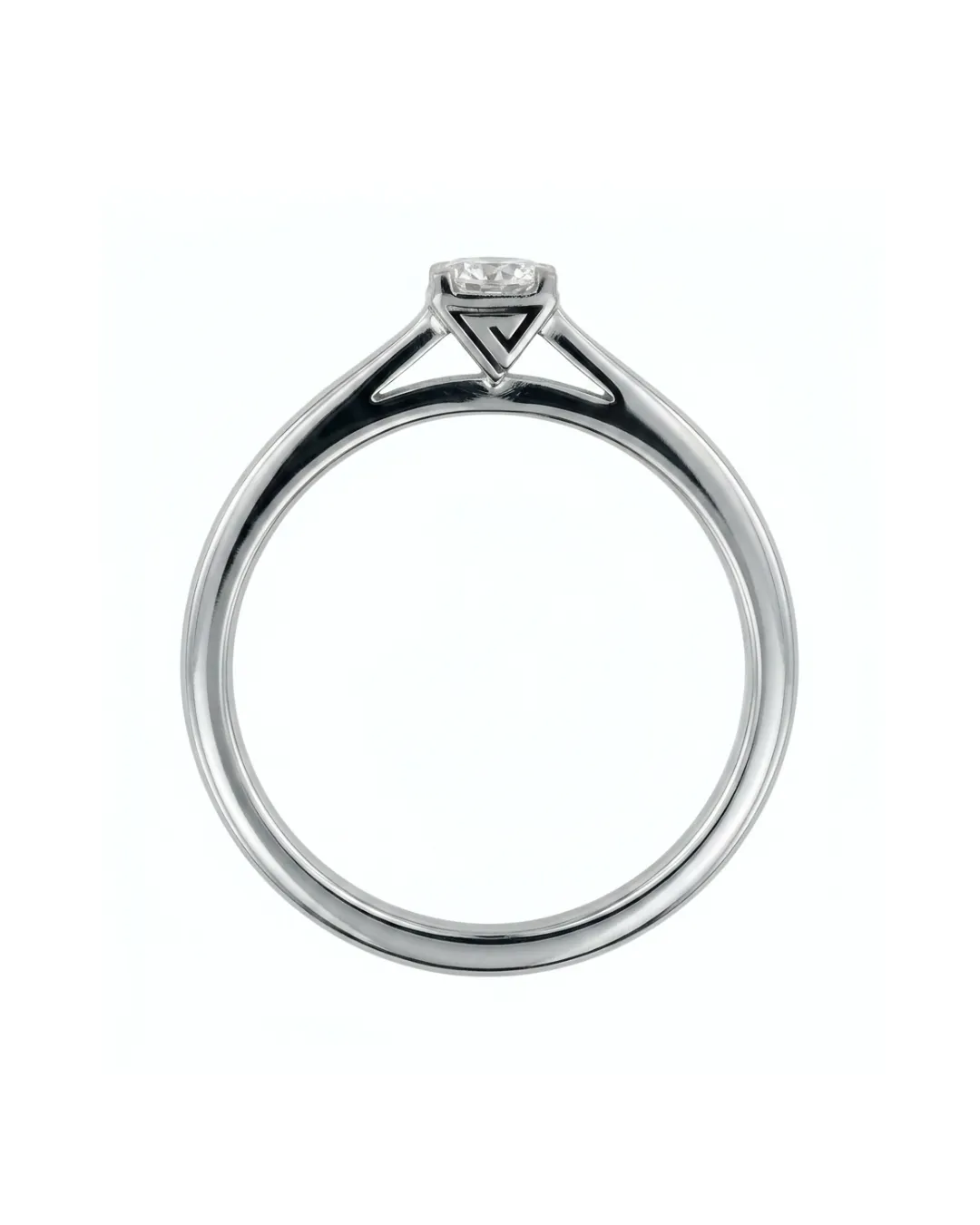 Solitario Reno Preziosi in oro bianco 18kt con diamante da 0,50 carati — vista 4