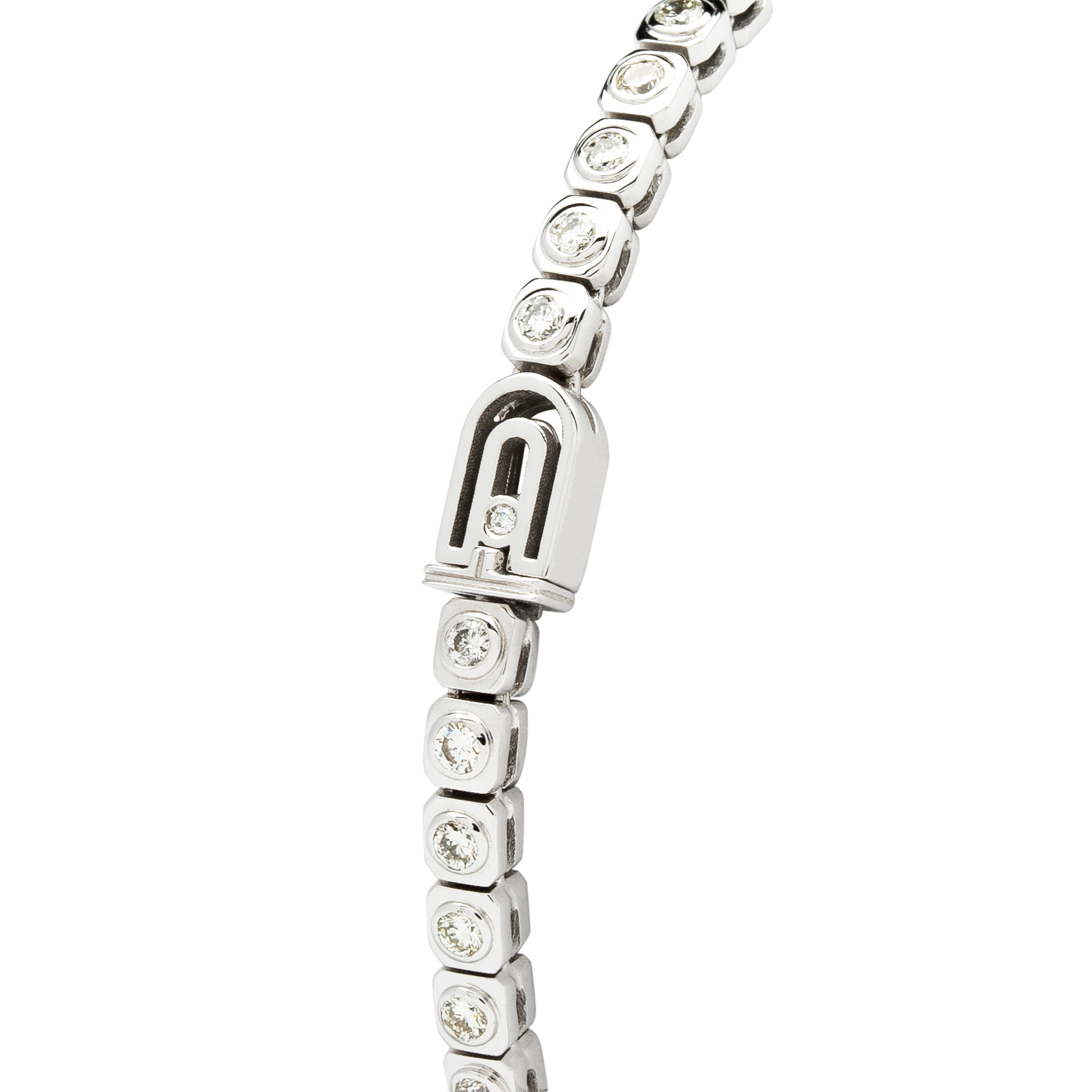 Bracciale tennis in oro bianco 18kt con diamanti da 1,72 carati in totale, collezione I Portici, foto 2 di 2