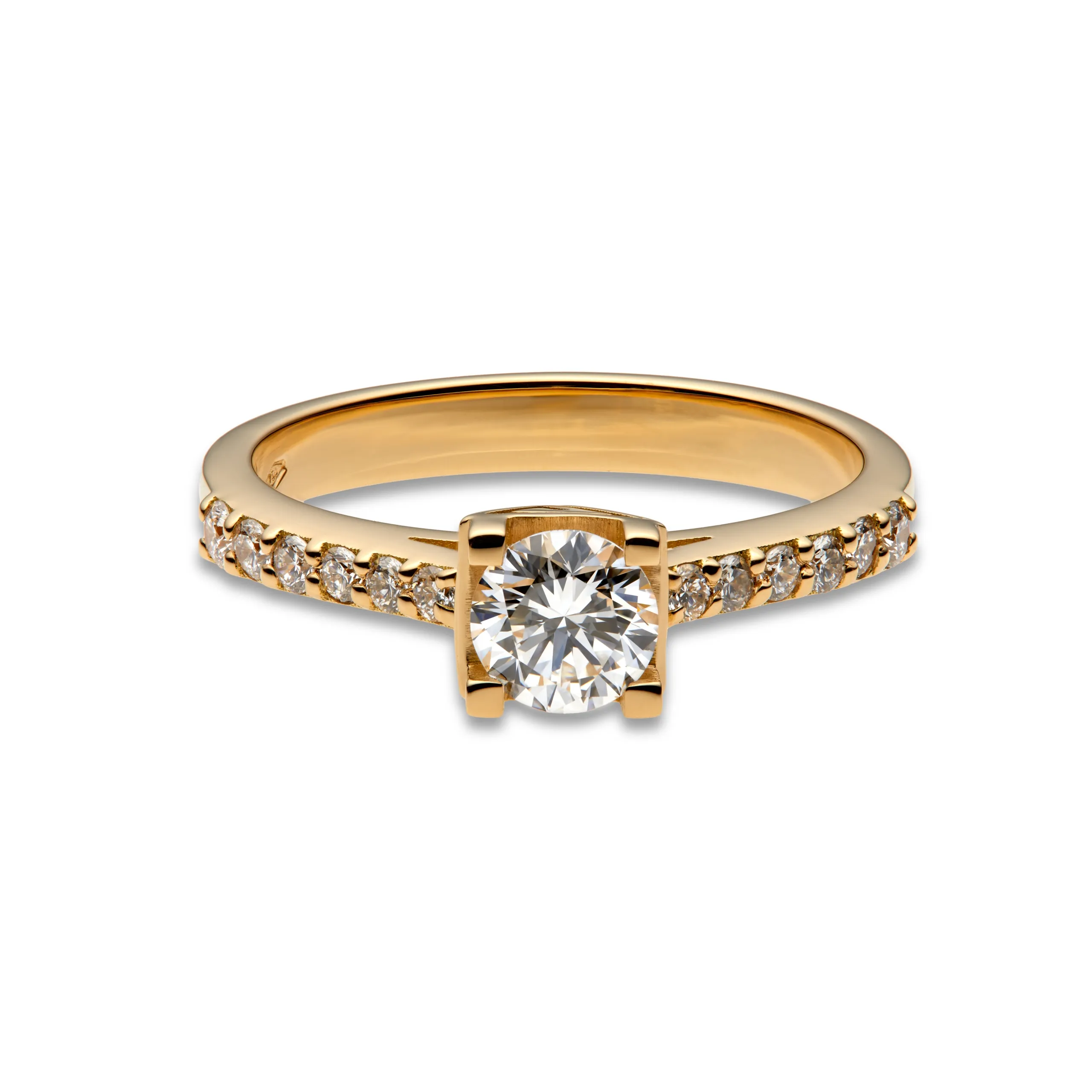 Solitario Reno Preziosi in oro giallo 18kt con diamante da 0,50 carati