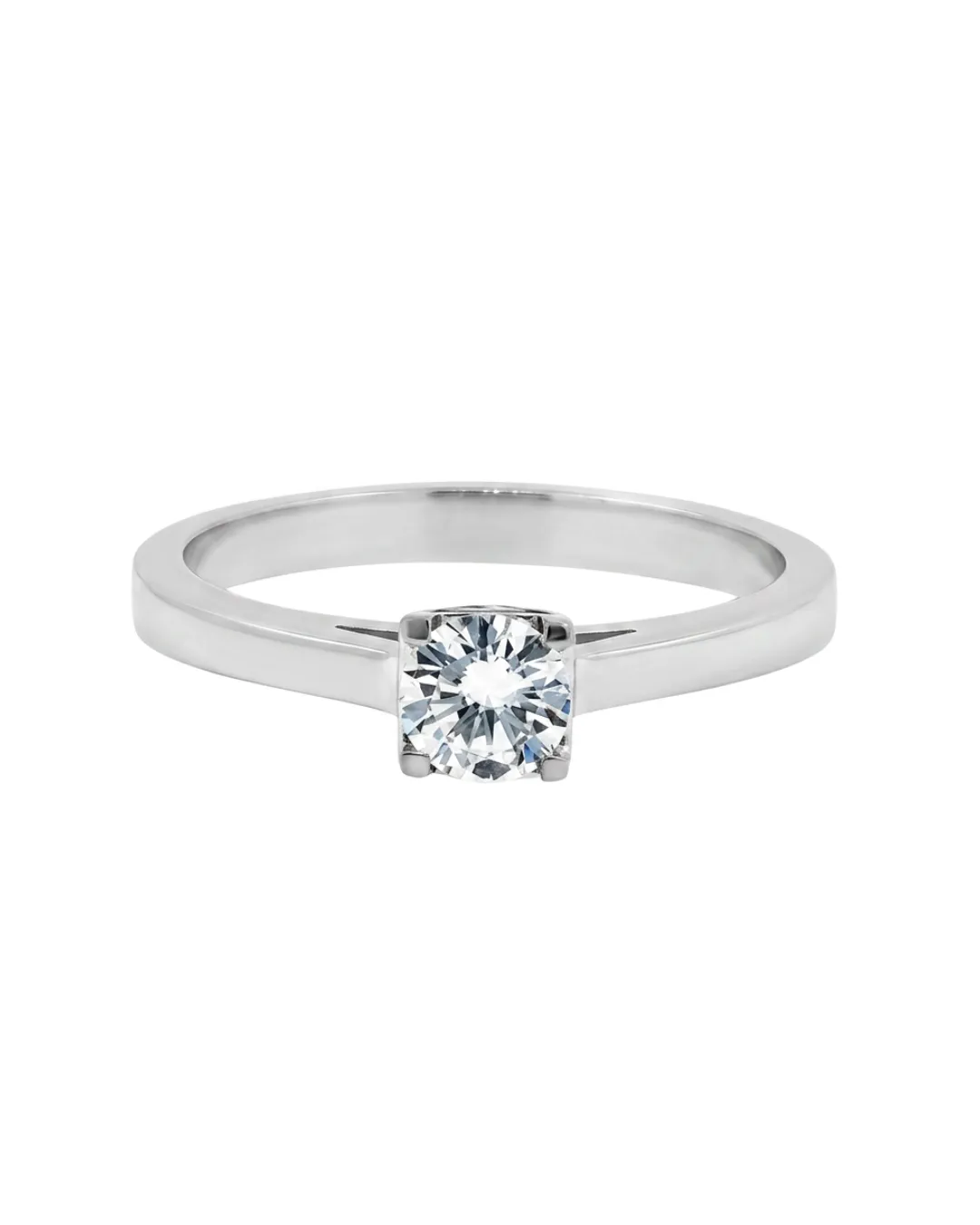 Solitario Reno Preziosi in oro bianco 18kt con diamante da 0,27 carati
