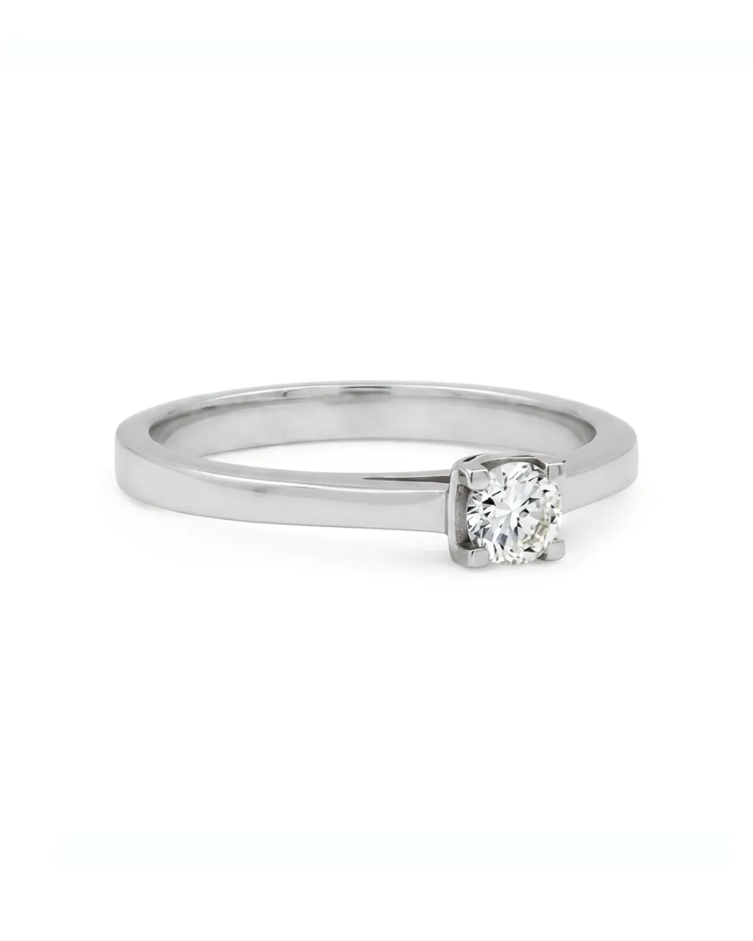 Solitario Reno Preziosi in oro bianco 18kt con diamante da 0,20 carati — vista 2
