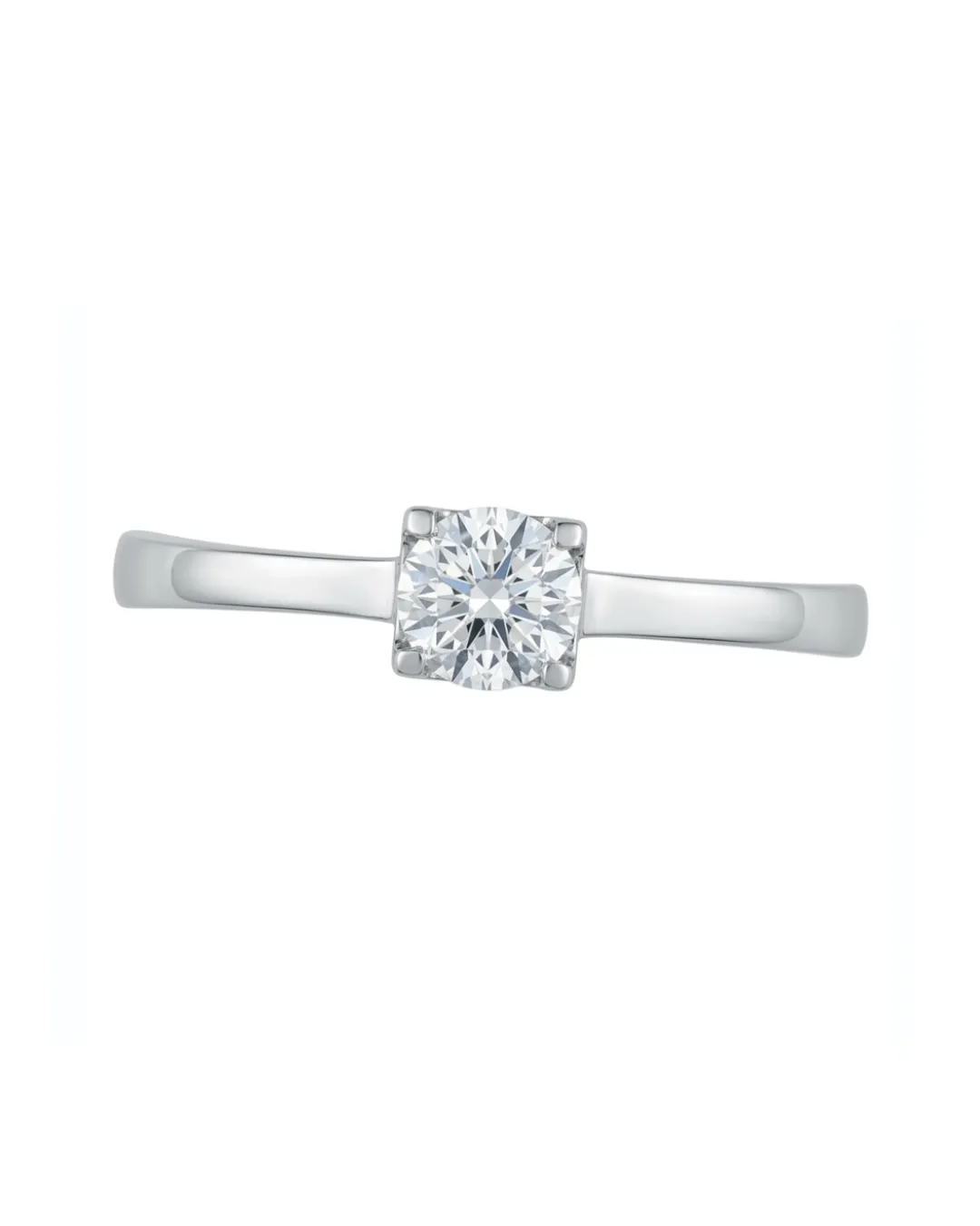 Solitario Reno Preziosi in oro bianco 18kt con diamante da 0,27 carati — vista 3