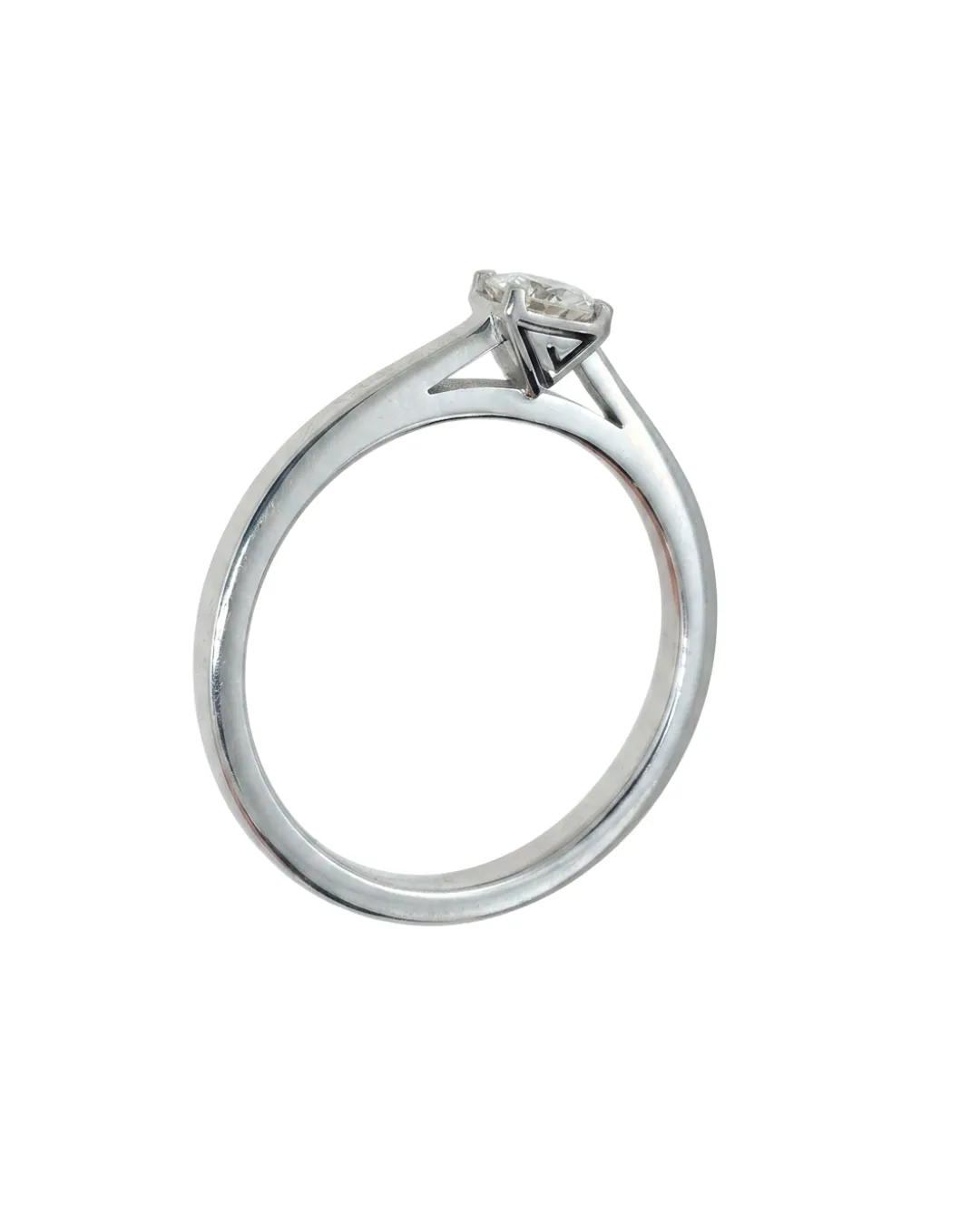 Solitario Reno Preziosi in oro bianco 18kt con diamante da 0,27 carati — vista 4