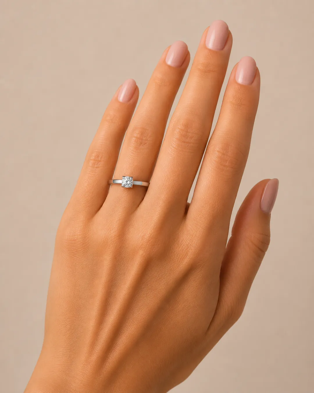 Solitario Reno Preziosi in oro bianco 18kt con diamante da 0,20 carati — vista 5