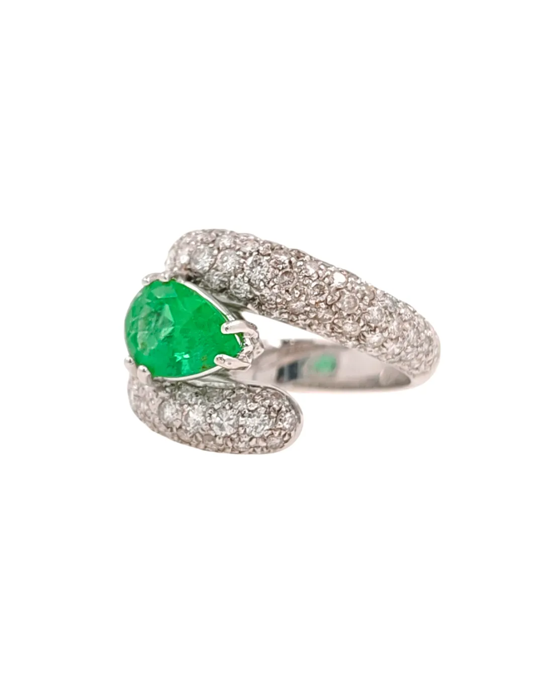 Anello in oro 18kt con smeraldo da 1,80 carati, foto 2 di 3