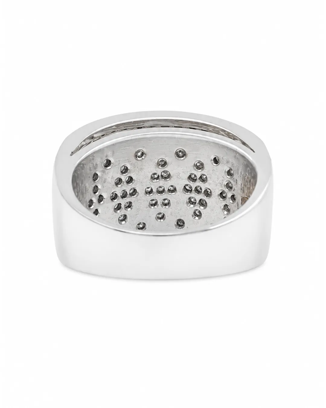 Anello a fascia Recarlo in oro bianco 18kt con diamanti brillanti, foto 3 di 5