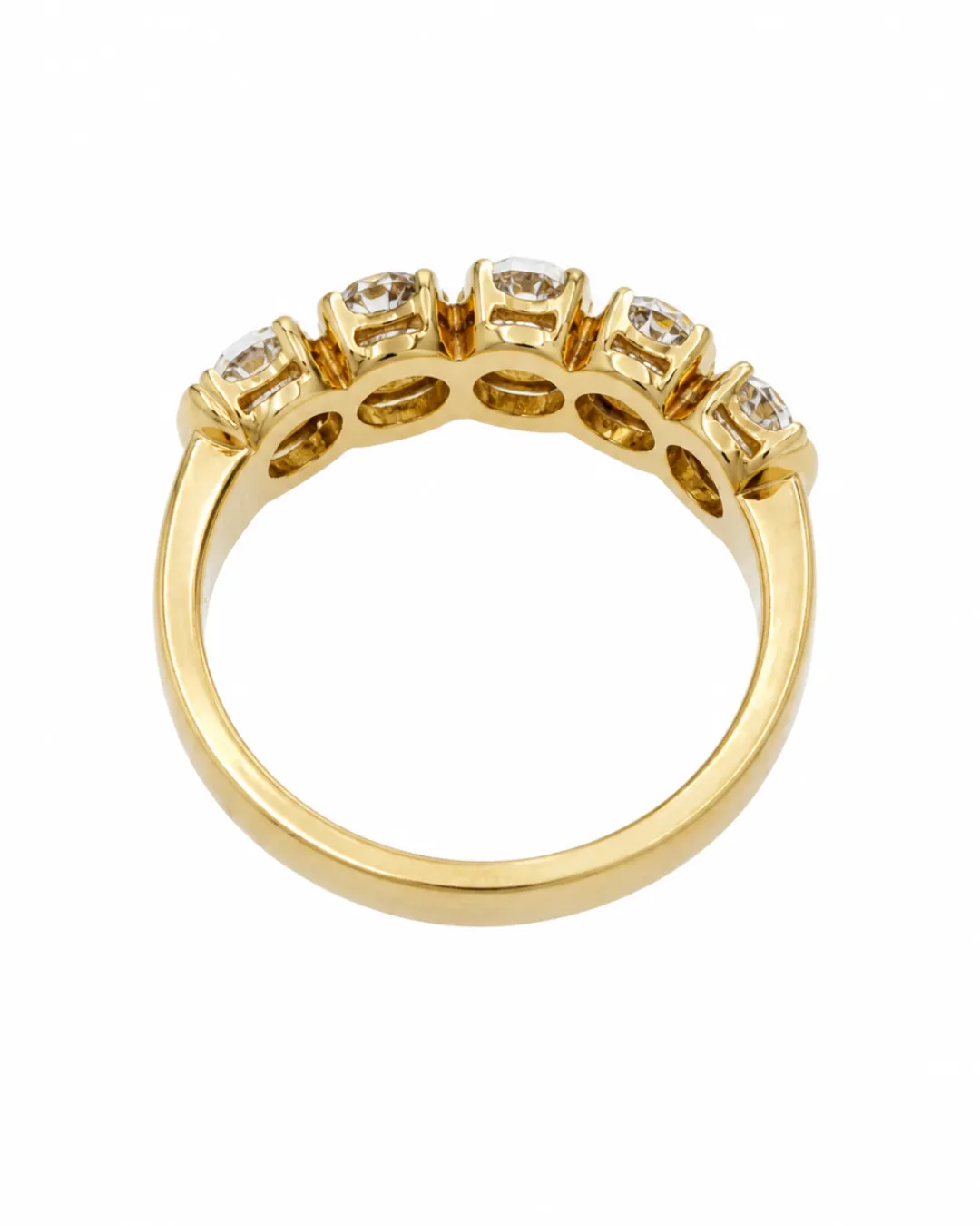 Anello in oro giallo 18kt con diamanti brillanti, foto 3 di 4