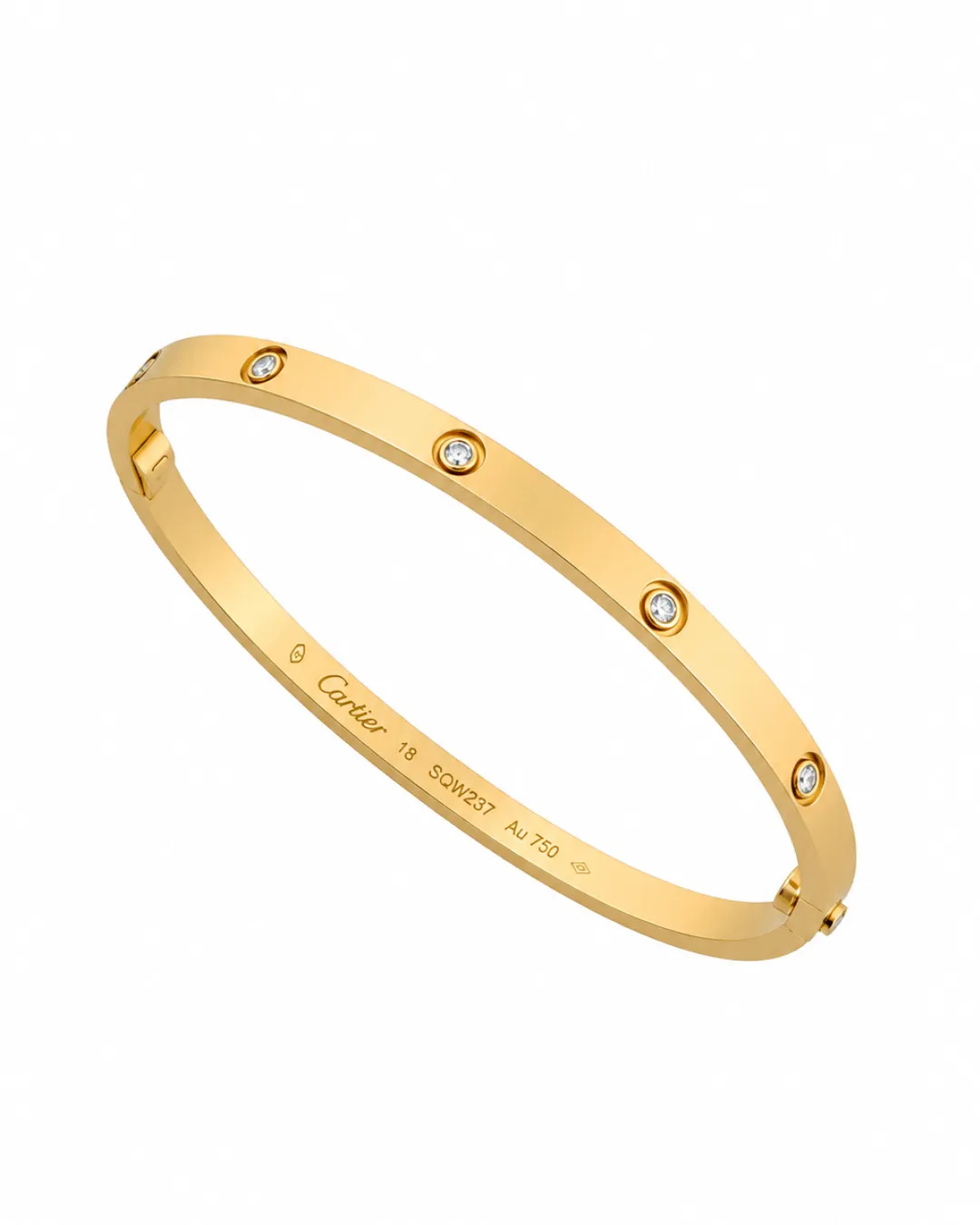 Bracciale Cartier Love in oro giallo 18kt con diamanti brillanti, foto 2 di 5