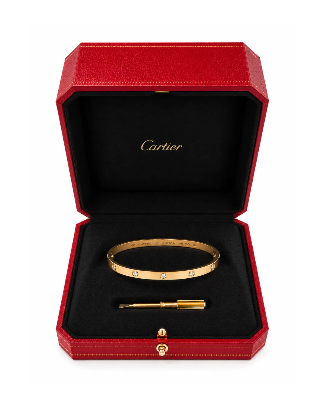 Bracciale Cartier Love in oro giallo 18kt con diamanti brillanti, foto 4 di 5